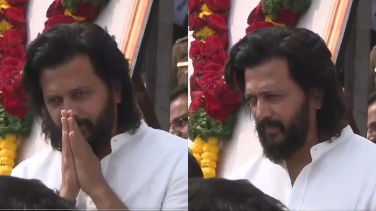 अजित पवार यांच्या अंत्यसंस्कारादरम्यान रितेश देशमुख भावुक, जय आणि पार्थच्या प्रार्थनेत सामील होऊन जोडले हात