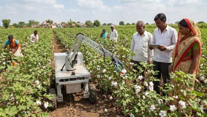 Amravati News: रोबोटच्या मदतीने कापूस वेचणीचा नवा अध्याय, परिसरातील शेतकऱ्यांना तंत्रज्ञानाचा दिलासा