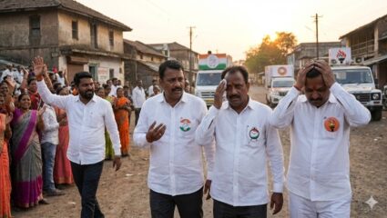 अपक्षांच्या मुसंडीमुळे घड्याळ, पंजा आणि मशालीचे तिन्ही प्रमुख उमेदवार हैराण, बेंबळी जिल्हा परिषद गटातील लढतीला चुरस