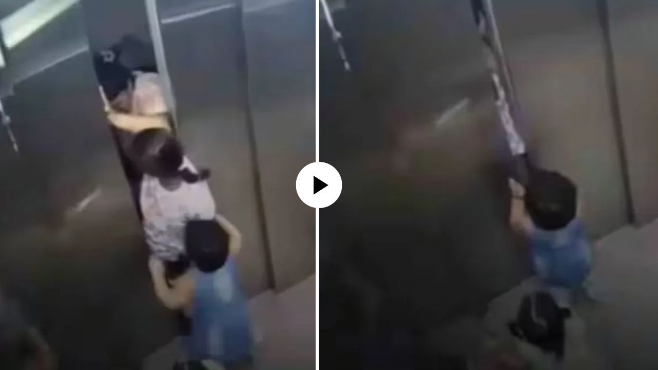 दोन चिमुकलींना वाचवणारी ‘ती’ ठरली देवदूत ; अंगाचा थरकाप उडवणारा VIDEO VIRAL