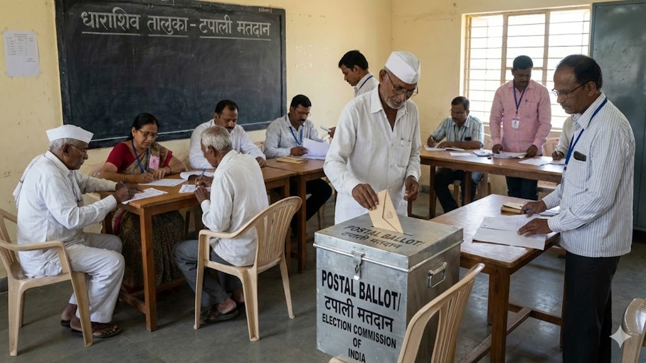 Dharashiv News : धाराशिव तालुक्यात टपाली मतदान ३०.८१ टक्के; ७१४ पैकी २२० मतदारांचा सहभाग