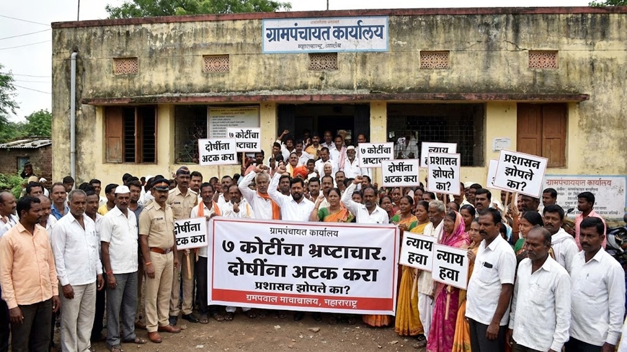 ग्रामपंचायतीत सात कोटींचा भ्रष्टाचार उघड! गुन्हा नोंद आदेश असूनही प्रशासनाची टाळाटाळ; दोषींना पाठीशी घालण्याचा आरोप