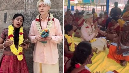 कोरियाचा प्रसिद्ध पॉप सिंगर बनला शिवभक्त! चेन्नईच्या मंदिरात गायले शिवतांडव स्रोत्र, VIDEO VIRAL