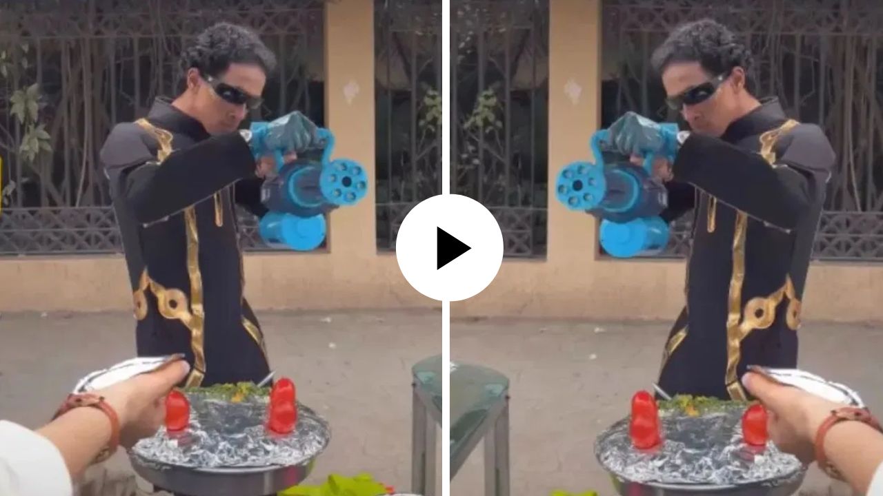 प्लेटमध्ये नाही थेट गनने पाणीपुरी शॉट्स! मुंबईत Gen Z विक्रेत्याचा धुमाकूळ; VIDEO VIRAL