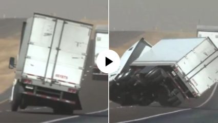 वाऱ्याचा एक झोत अन् भलामोठा ट्रक क्षणार्थात हवेत…; टेक्सासच्या हायवेवर थरारक अपघात, Video Viral