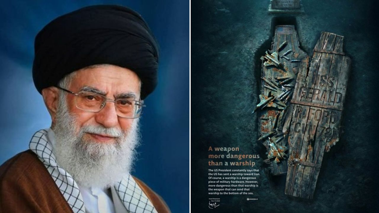 US Iran Conflict : ‘अमेरिकन युद्धनौका समुद्रात गाडू’ ; इराणच्या खामेनेईंचा ट्रम्प यांना थेट इशारा, युद्धाचा भडका उडणार?