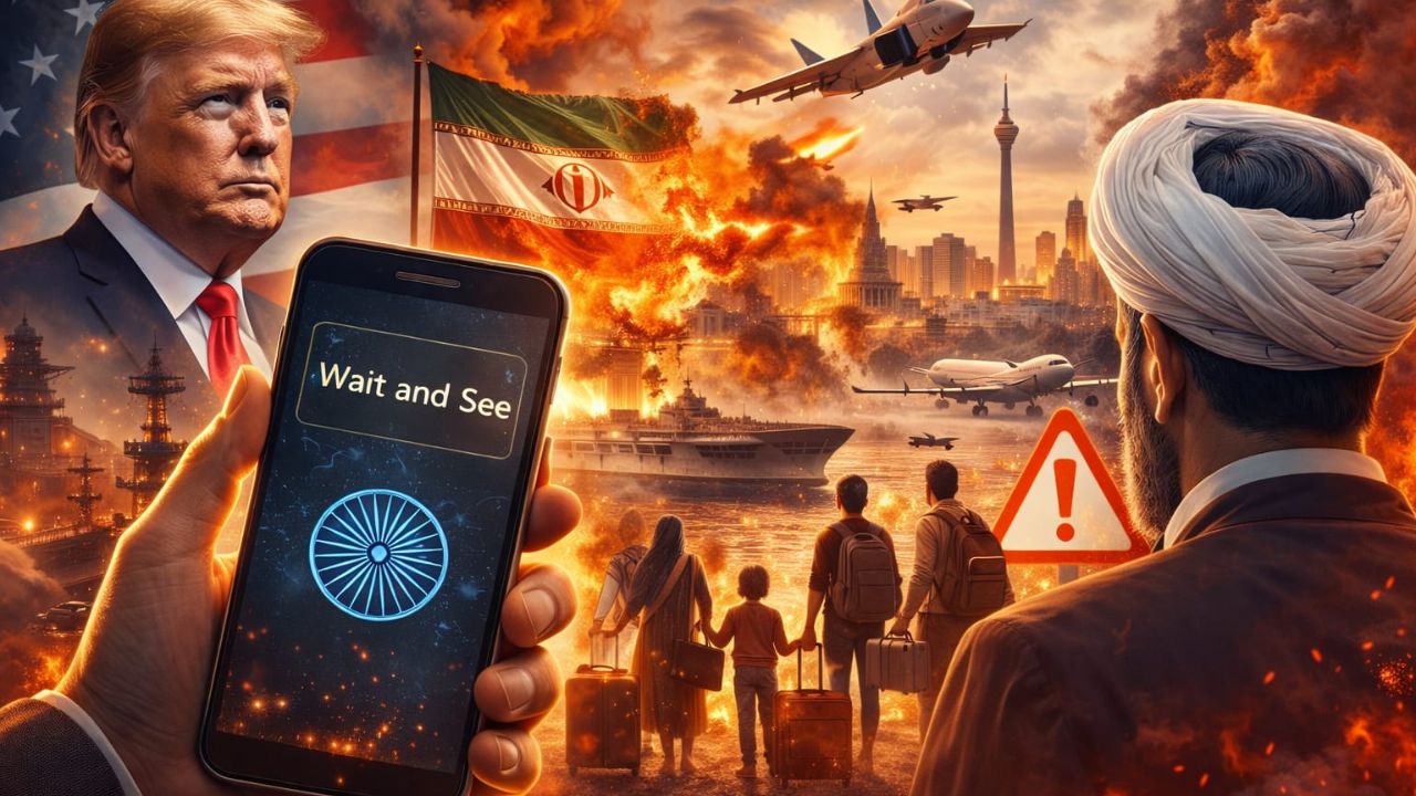 US Iran Tension : युद्धाचा बिगुल वाजला! इराणी नागरिकांच्या फोनवर ‘Wait and See’ चा गूढ संदेश; विनाशाचा संकेत?