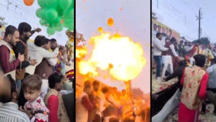 Viral News : हायड्रोजन फुगे ठरतायेत जीवघेणे! मध्य प्रदेशमध्ये भर सभेतील स्फोटचा Video Viral