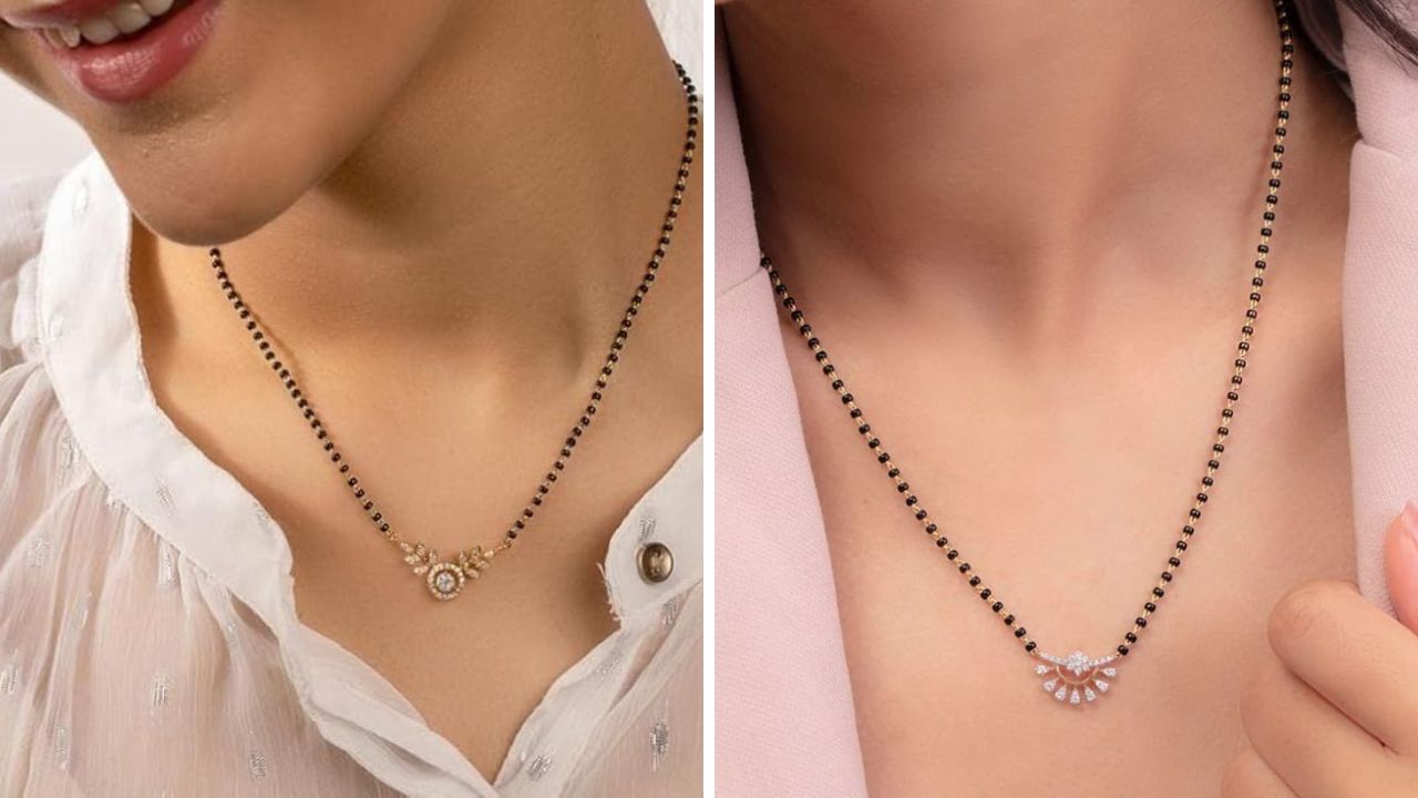 डायमंडचे मंगळसूत्र खरेदी केल्यानंतर त्यासोबतच डायमंड कानातले सुद्धा खरेदी केले जातात. मंगळसुत्राच्या पेडंटंमध्ये असलेला हिरा कानातल्यांमध्ये सुद्धा लावला जातो. 