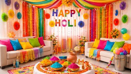 रंगांच्या उधळणीसाठी सज्ज व्हा! होळी पार्टीसाठी घराची अशी करा आकर्षक आणि रंगीत सजावट, पाहुणेही होतील खुश