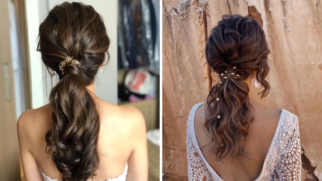 लेहेंगा किंवा लॉन्ग गाऊन घातल्यानंतर त्यावर तुम्ही पोनीटेल हेअर स्टाईल करू शकता. ही हेअर स्टाईल सोशल मीडियावर ट्रेडींगला आहे. 