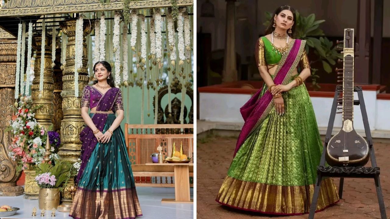 लग्न सोहळ्यात करवलीला हेवी लुक करायचा असेल तर तुम्ही सिल्क फॅब्रिकमधील लेहेंग्याची निवड करू शकता. या डिझाईनचे लेहेंगे कोणत्याही कार्यक्रमासाठी उत्तम आहे.  