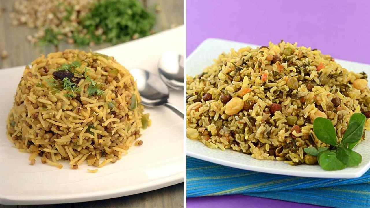 शाळेच्या डब्यासाठी १० मिनिटांमध्ये बनवा चमचमीत मटकी भात, डाएट करणाऱ्यांसाठी पौष्टीक पदार्थ