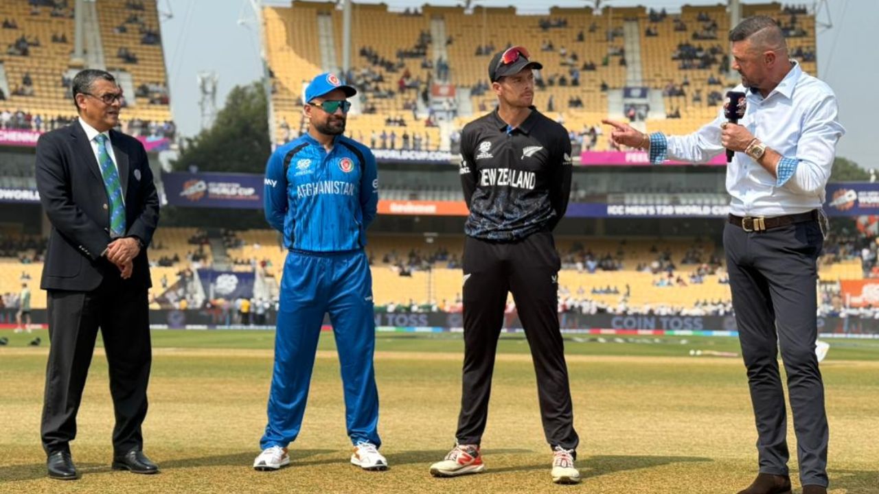 AFG vs NZ : न्यूझीलंड – अफगाणिस्तान आमनेसामने! राशिद खानने नाणेफेक जिंकले, करणार फलंदाजी