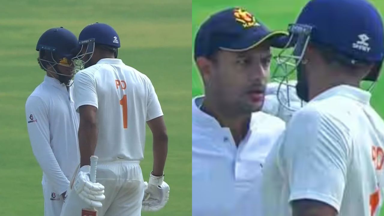 Ranji Trophy Final : लाईव्ह सामन्यादरम्यान जम्मू-काश्मीरचा कर्णधार रागावला, कर्नाटकच्या खेळाडूला मारले डोक्यात, Video Viral