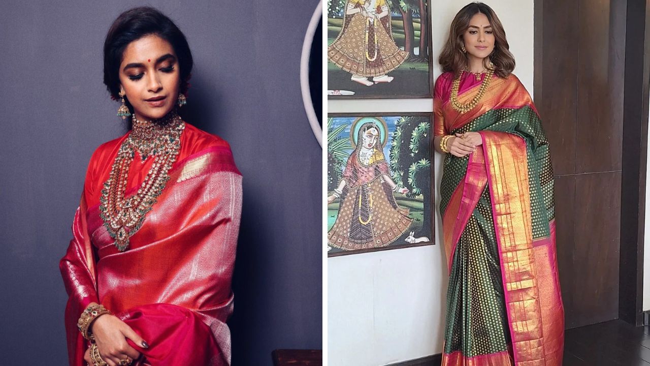 दक्षिण भारतासह जगभरात सगळीकडे कांजीवरम सिल्क साडीला खूप मोठी मागणी आहे. अस्सल सिल्क साडी नेसल्यानंतर लुक रॉयल दिसतो. कांजीवरम सिल्क साडीला हेवी काठ असतात. 