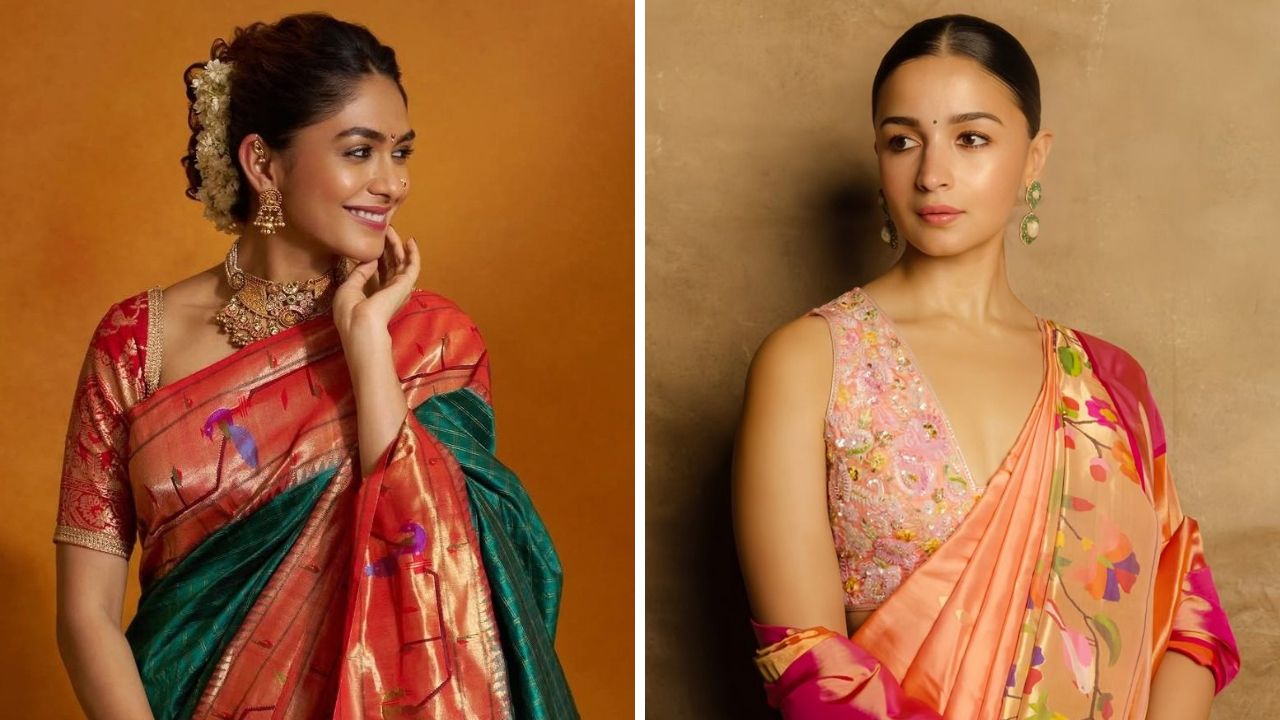 महाराष्ट्राचे महावस्त्र म्हणून जगभरात सगळीकडे पैठणी साडीची ओळख आहे. साडीवरील मोर, बारीक नक्षीकाम, अस्सल धाग्यांचा वापर करून विणलेली साडी राजेशाही लुक देते. 