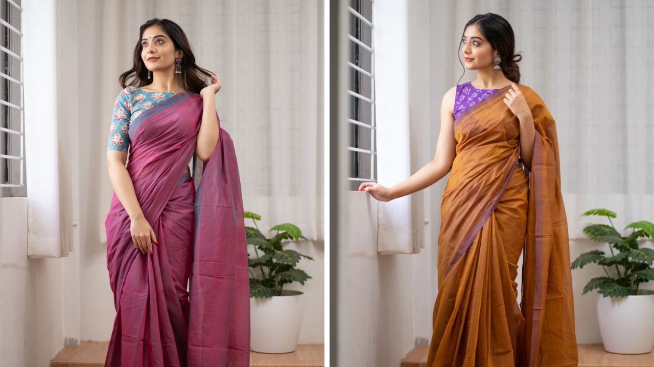 वजनाने अतिशय हलकी आणि सहज नेसता येईल अशी कॉटन साडी सर्वच महिलांना खूप जास्त आवडते. प्रवासात किंवा गर्दीच्या ठिकाणी जायचे असल्यास कॉटन साडी परिधान करावी. 