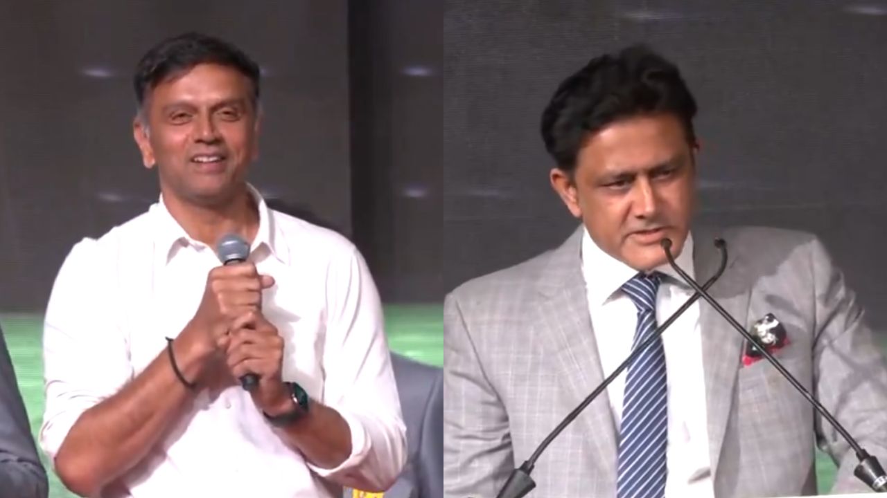 बेंगळुरूच्या चिन्नास्वामी स्टेडियमवर राहुल द्रविड आणि अनिल कुंबळे यांना मिळाला खास विशेष सन्मान