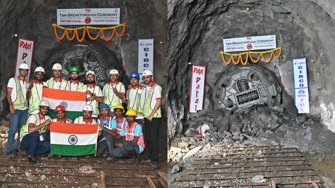 नवी मुंबईत Patel Engineering चा ऐतिहासिक पराक्रम! सिडकोच्या Water Tunnel प्रकल्पात राष्ट्रीय विक्रम प्रस्थापित