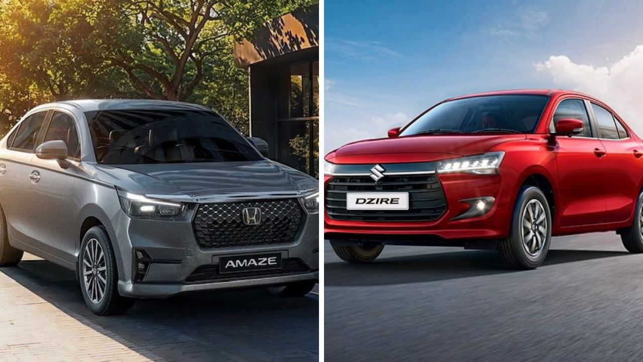 Maruti Dzire की Honda Amaze: ऑटोमॅटिक व्हेरिएंटमध्ये कोणती Sedan तुम्हाला देईल हवा तास मायलेज? जाणून घ्या