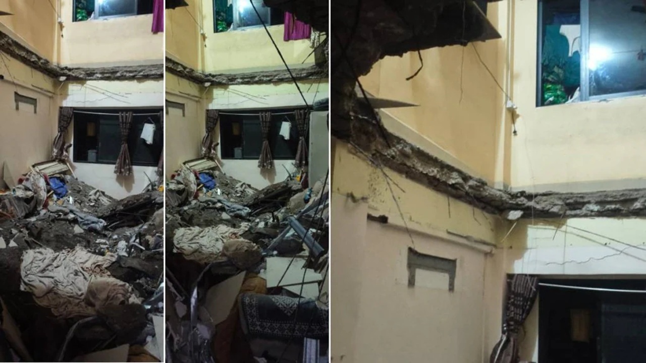 Thane News: 35 वर्षीय जुन्या इमारतीचा स्लॅब कोसळला, तीन जण जखमी; पालिकेने केली संपूर्ण इमारत रिकामी