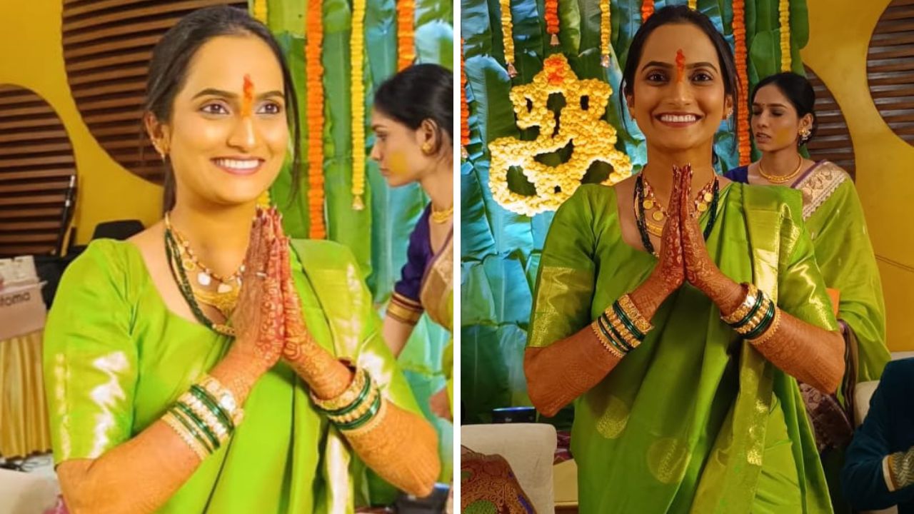 एतशा संझगिरी आणि निषाद भोईर यांनी काही महिन्यांपूर्वी साखरपुड्याचे काही फोटो शेअर केले होते. तसेच, काही मुलाखतींमध्ये त्यांच्या लव्हस्टोरीबद्दलही सांगितले होते