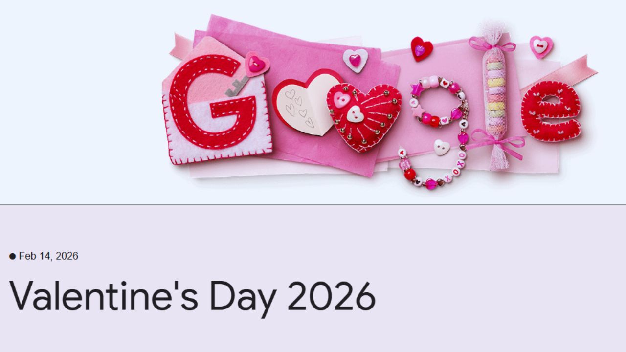 Google Doodle Today: होमपेजवरच उमललं प्रेम… रोमँटिक अंदाजात Google ने यूजर्सना दिलं खास गिफ्ट, सादर केलं नवं डूडल
