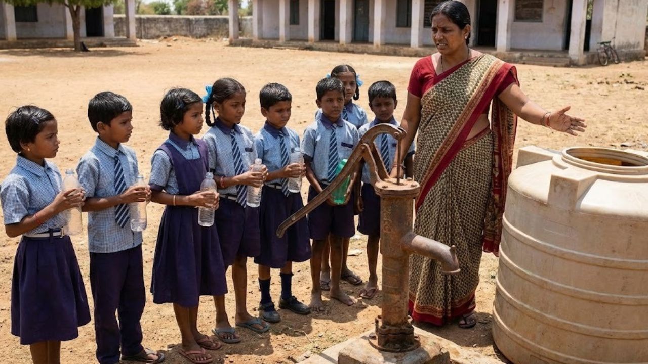 Karjat News : कोणी पाणी देतं का ? 22 दिवसांपासून शाळेतील पाणीपुरवठा बंद, शिक्षक विद्यार्थ्यांचे होतायत हाल