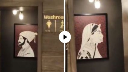 ज्वाज्वल इतिहासाचा घोर अपमान; सीकरीमध्ये छत्रपती शिवराय अन् राणी पद्मावतीचे फोटो थेट वॉशरुममध्ये, संतापजनक Video Viral