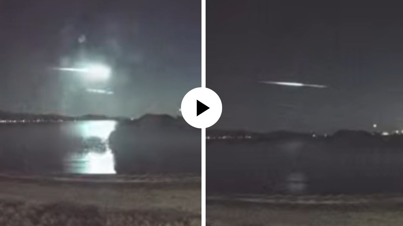 मध्यरात्री आकाशातील उल्कापिंड समुद्राच्या दिशेने आला अन् मग जे घडलं… कॅमेरात कैद झाले दृष्य; Video Viral