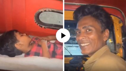 बापाची माया! बॅक सीटवर लेकीची झोप, पुढे कुटुंबाची जबाबदारी; रिक्षाचालकाचा भावनिक Video Viral