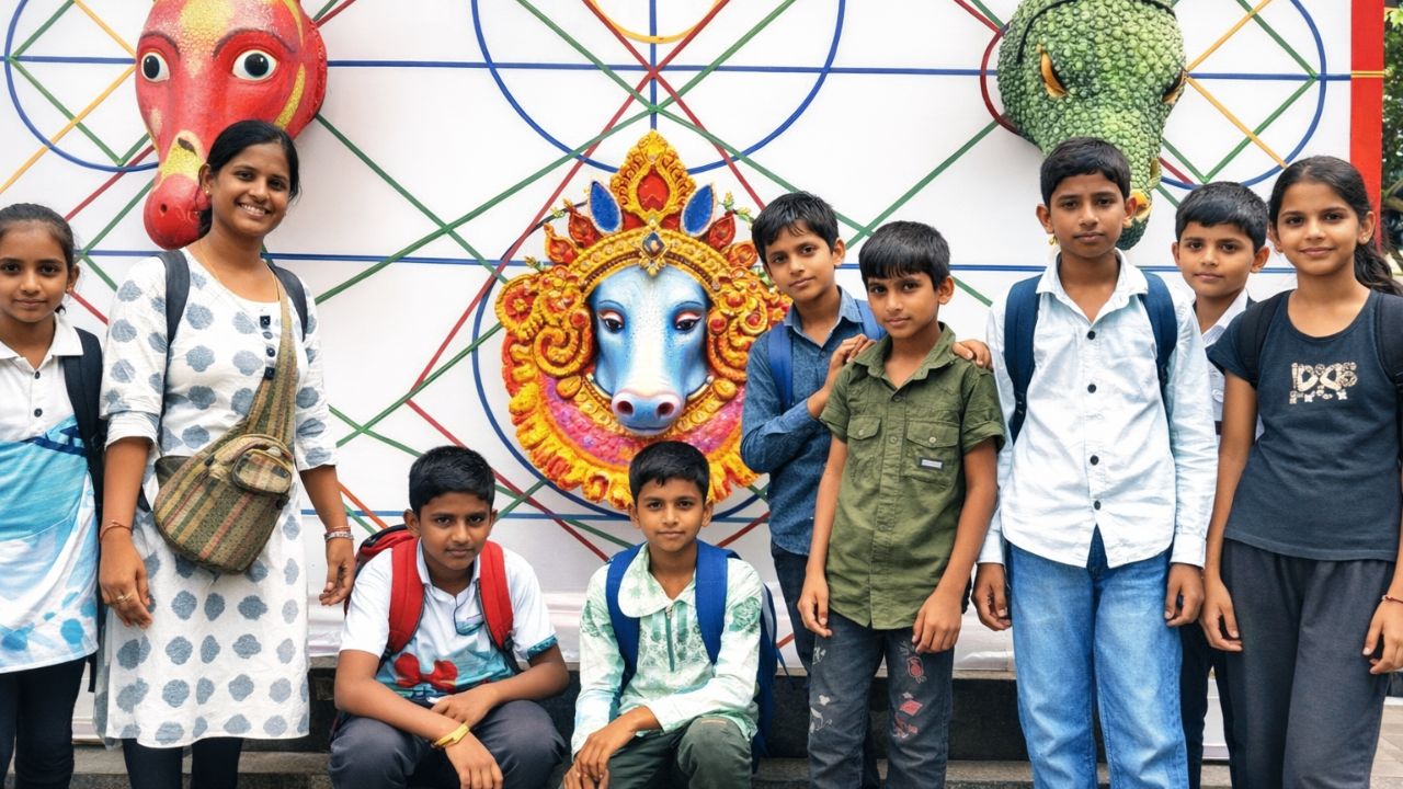 पुस्तकांपलीकडचे जग, आदिवासी विद्यार्थ्यांना घडवली ‘कला घोडा’ मायानगरीची सफर