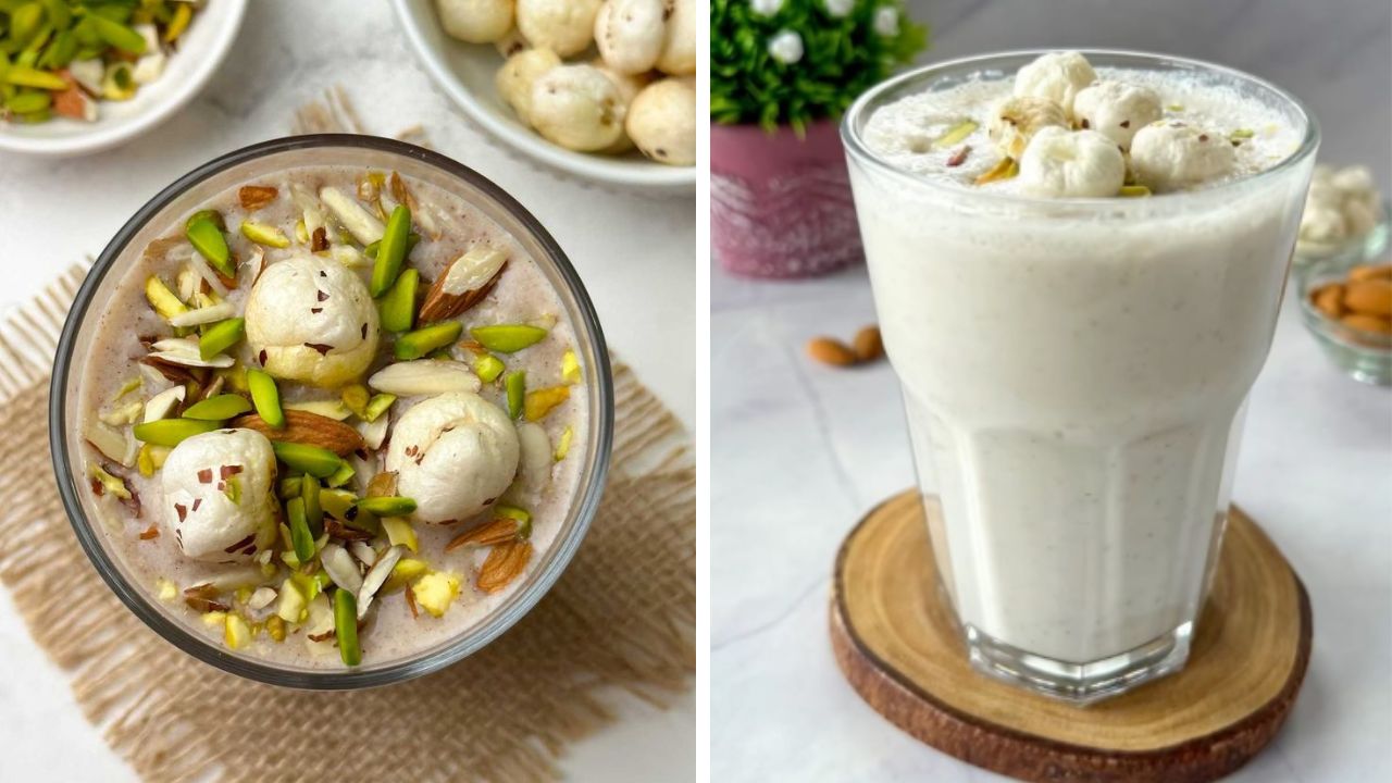 Recipe : चवदार पदार्थाने करा वजन कमी, घरी बनवा चविष्ट अन् क्रिमी ‘मखाना स्मूदी’