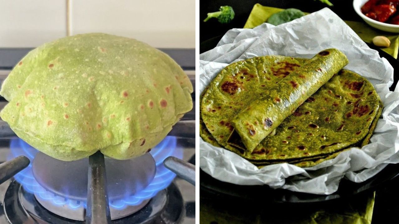 भाजी खायला आवडत नाही? मग घरी बनवा ‘पालकाची चपाती’, रंगाने आकर्षित अन् आरोग्याला पौष्टिक