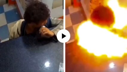 अतिशहाणपणा त्याचा बैल रिकामा! फोनची बॅटरी तोंडात टाकताच झाला भीषण स्फोट, तरुण जखमी; घटनेचा Video Viral