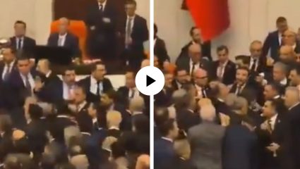 तुर्की संसदेत भयंकर गोंधळ! लाथा-बुक्क्यांसह नेत्यांमध्ये झाली हाणामारी, पण नक्की घडलं काय? Video Viral