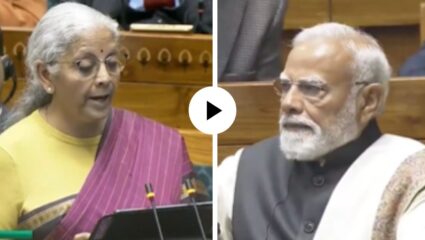 एकाग्र लक्ष, ठाम हावभाव; अर्थसंकल्पीय भाषणात PM मोदींच्या टेबल थापांनी वेधलं सर्वांचं लक्ष; Video Viral