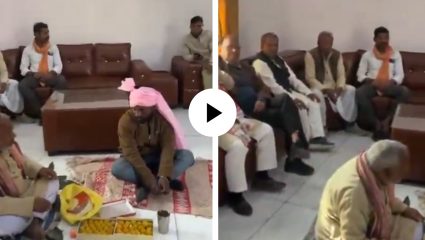 पकडलं, मारलं अन् लगेच लावून दिल लग्न… प्रेयसीला भेटायला आलेल्या प्रियकराचा गावकऱ्यांनी लावला सोक्षमोक्ष; Video Viral