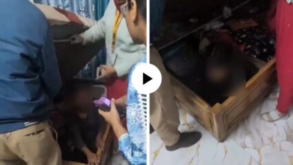 मानवतेला काळीमा! 13 वर्षांच्या मुलीला नोकरानी बनवत पलंगाच्या बॉक्समध्ये केलं कैद, Video Viral