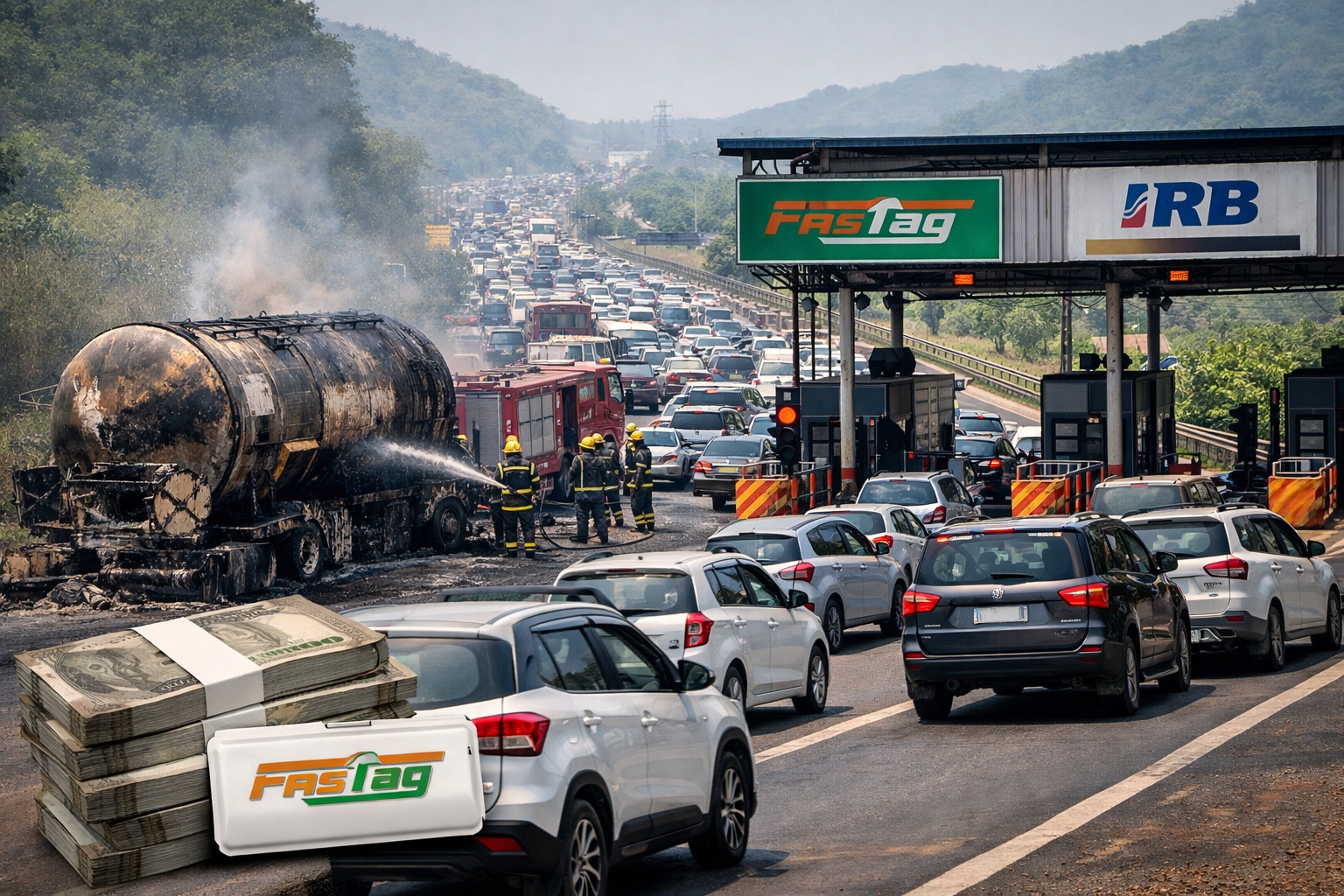 मुंबई-पुणे एक्सप्रेसवेवरील 32 तासांच्या कोंडीनंतर 1.2 लाख वाहनचालकांना टोल परतावा; 5.16 कोटी रुपये फास्टॅग खात्यात जमा होणार