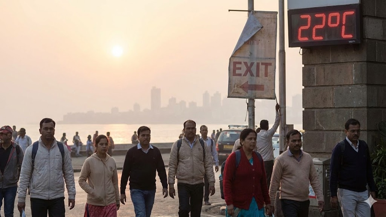 Weather Update : मुंबईत गुलाबी थंडी ‘एक्झिट’च्या दिशेने, कुलाबा–सांताक्रूझमध्ये किमान तापमानात वाढ