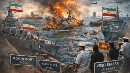 US Iran War : हिंद महासागरात इराणची नाकाबंदी? IRIS Dena बुडाल्यानंतर दोन युद्धनौका थेट भारतात…