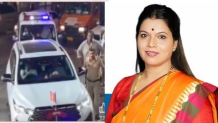 Ritu Tawde Controversy : मुंबईच्या महापौर पुन्हा वादाच्या भोवऱ्यात; रितू तावडे यांचा लाल दिव्याच्या गाडीतून प्रवास