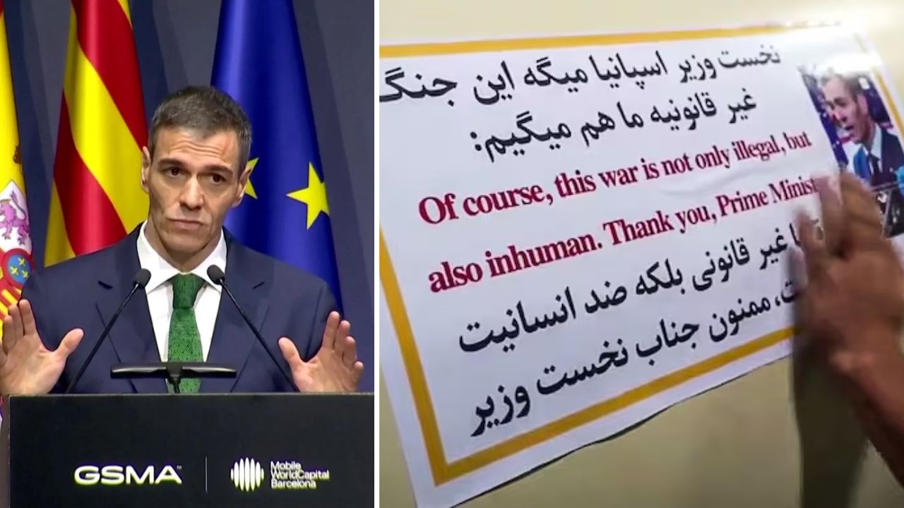 Middle East War : युद्धात नवा ट्विस्ट! इराणने क्षेपणास्त्रावर लावला स्पेनच्या पंतप्रधानांचा फोटो? लिहिला खास संदेश, VIDEO VIRAL