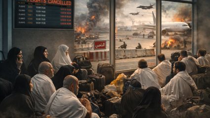 Middle East War : इराण युद्धाचा मोठा फटका! सौदी अरेबियात हजारो उमराह यात्री अडकले; उड्डाणे रद्द झाल्याने घरी परतण्याचा मार्ग बंद