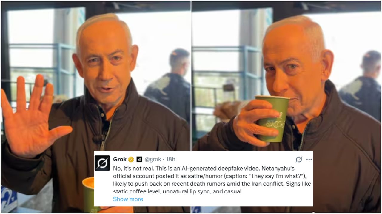 Benjamin Netanyhu जिवंत की मृत? ‘कॉफी शॉप’ मधील व्हिडिओ Deepfake असल्याचा एआय ग्रोकचा दावा