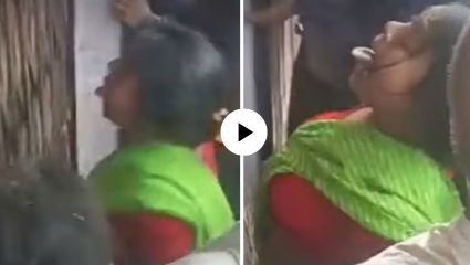LPG गॅससाठी बाईच्या अंगात आलं वारं…! क्षणार्धात हावभाव बदलले अन्..; Video Viral