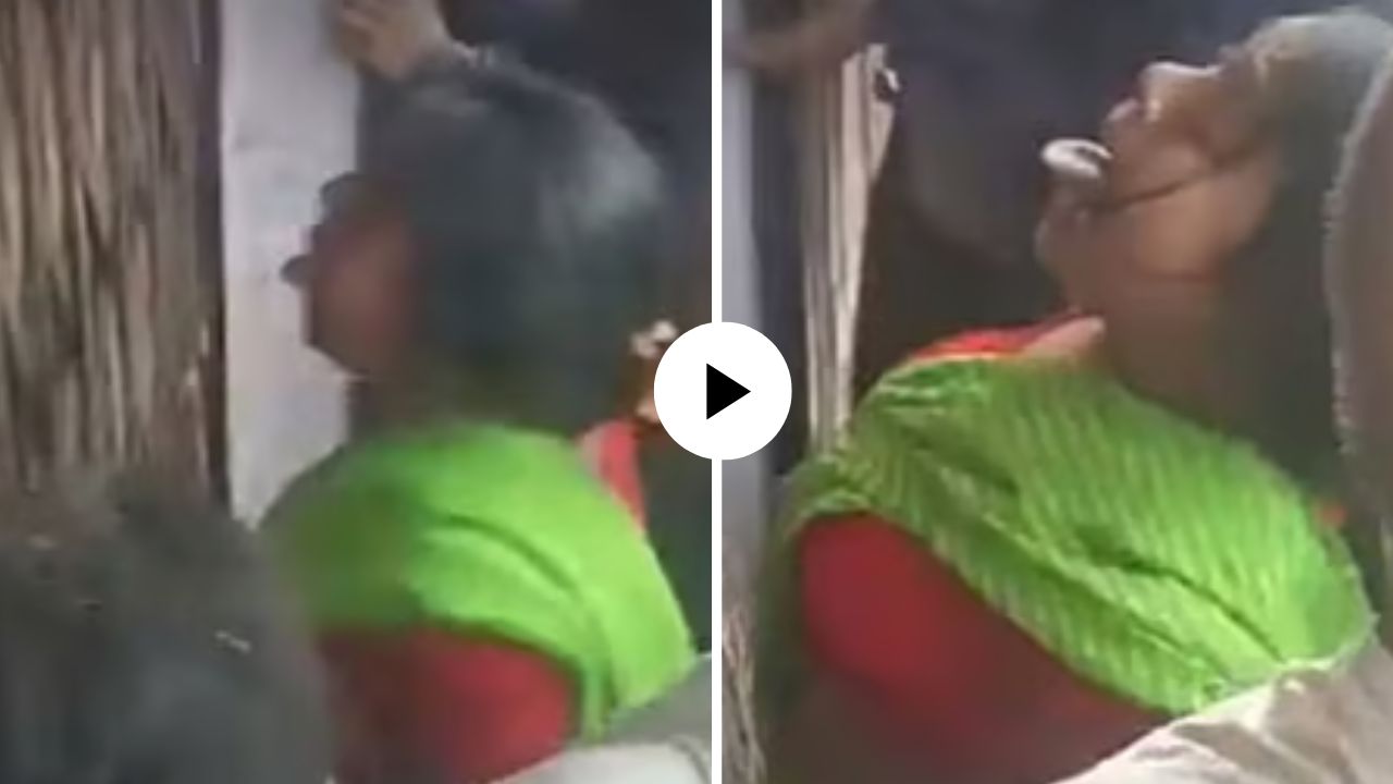 LPG गॅससाठी बाईच्या अंगात आलं वारं…! क्षणार्धात हावभाव बदलले अन्..; Video Viral
