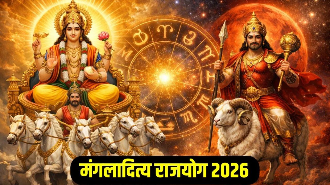 Mangaladitya Rajyog 2026: एप्रिल सुरु होताच ‘या’ राशींवर पडणार पैशांचा पाऊस; सूर्य-मंगळाची युतीमुळे अडचणी होणार दूर